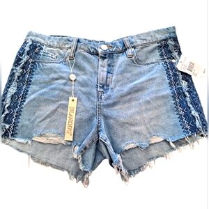 NWT Blank NYC Blue Distressed Jean Shorts